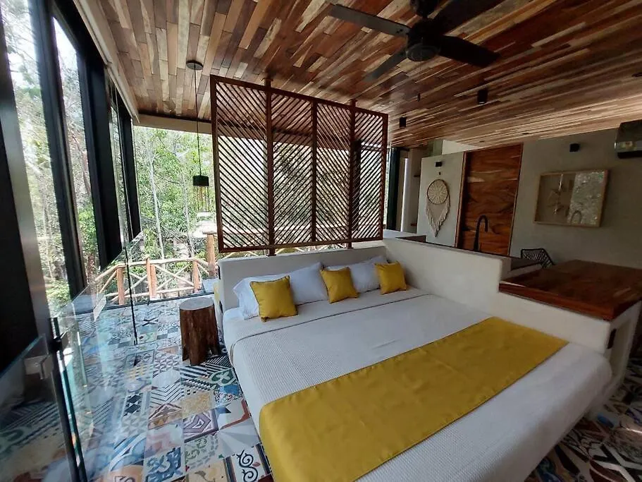 Reflective Jungle Treehouse With Plunge Pool Apartment Tulum